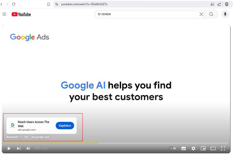 Google Ads Video Reklamları